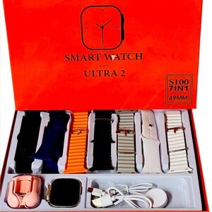 Black and Blue Smartwatch with Advanced Features